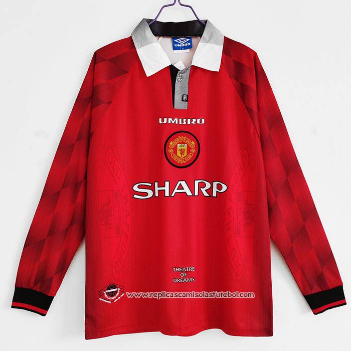 Retro Camisola 1º Manchester United 1996-1997 Manga Comprida